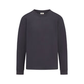 HEAVYWEIGHT COTTON MENS RELAXED LONG SLEEVE T-SHIRT | RAVEN FLAT ON A WHITE BACKGROUND | FLT