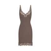 RIB KNIT LACE MINI DRESS | AMETHYST FLAT ON A WHITE BACKGROUND | FLT