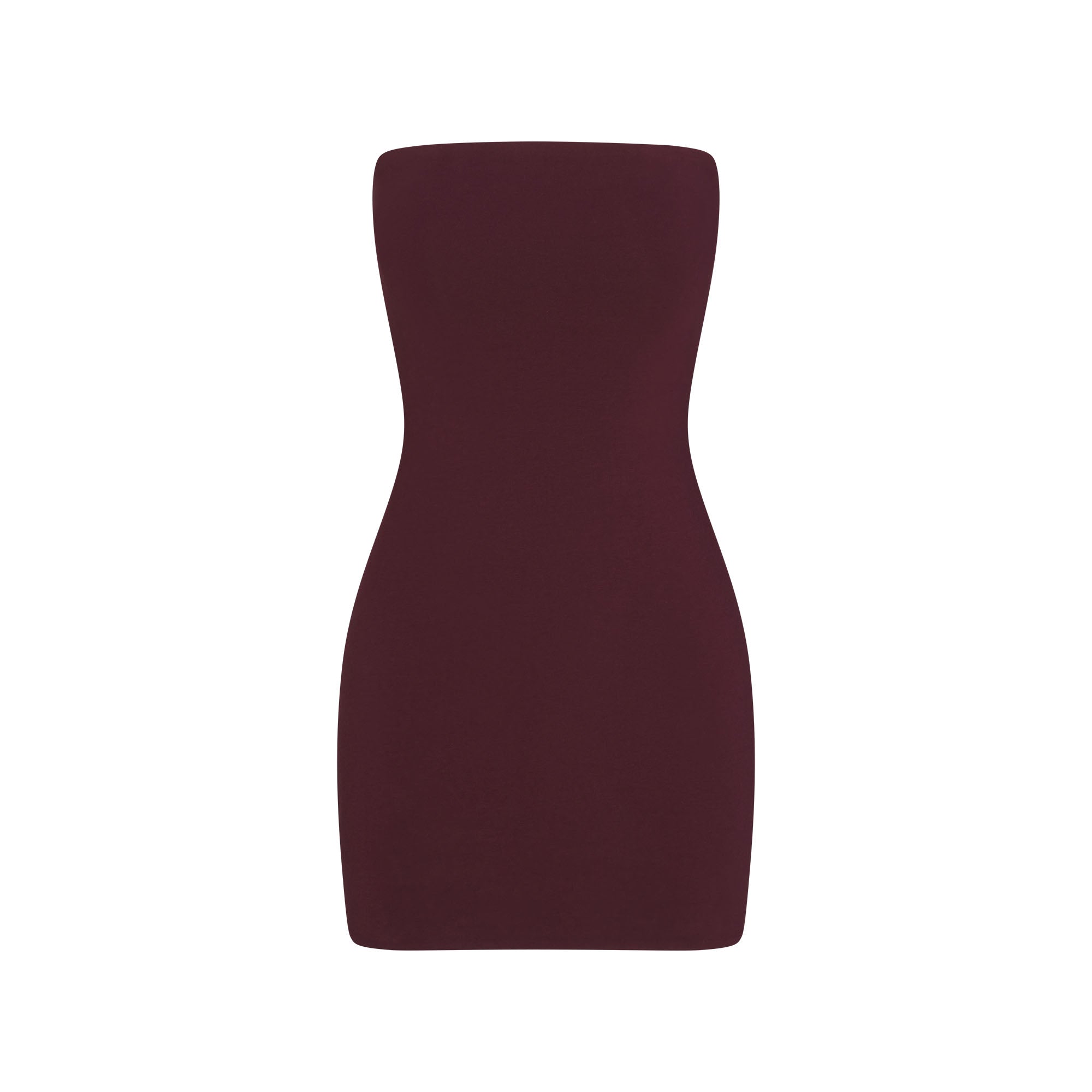 COTTON JERSEY MINI TUBE DRESS | CURRANT FLAT ON A WHITE BACKGROUND | FLT