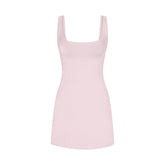 COTTON JERSEY MINI DRESS | CHERRY BLOSSOM FLAT ON A WHITE BACKGROUND | FLT
