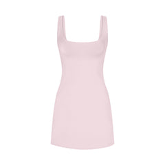 COTTON JERSEY MINI DRESS | CHERRY BLOSSOM FLAT ON A WHITE BACKGROUND | FLT