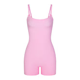 FITS EVERYBODY PICOT TRIM ONESIE | BUBBLE GUM (ONESIES, BODYSUITS) LAYS FLAT ON A WHITE BACKGROUND | FLT