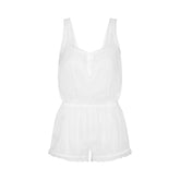 VOILE SLEEP ONESIE | SNOW FLAT ON A WHITE BACKGROUND | FLT