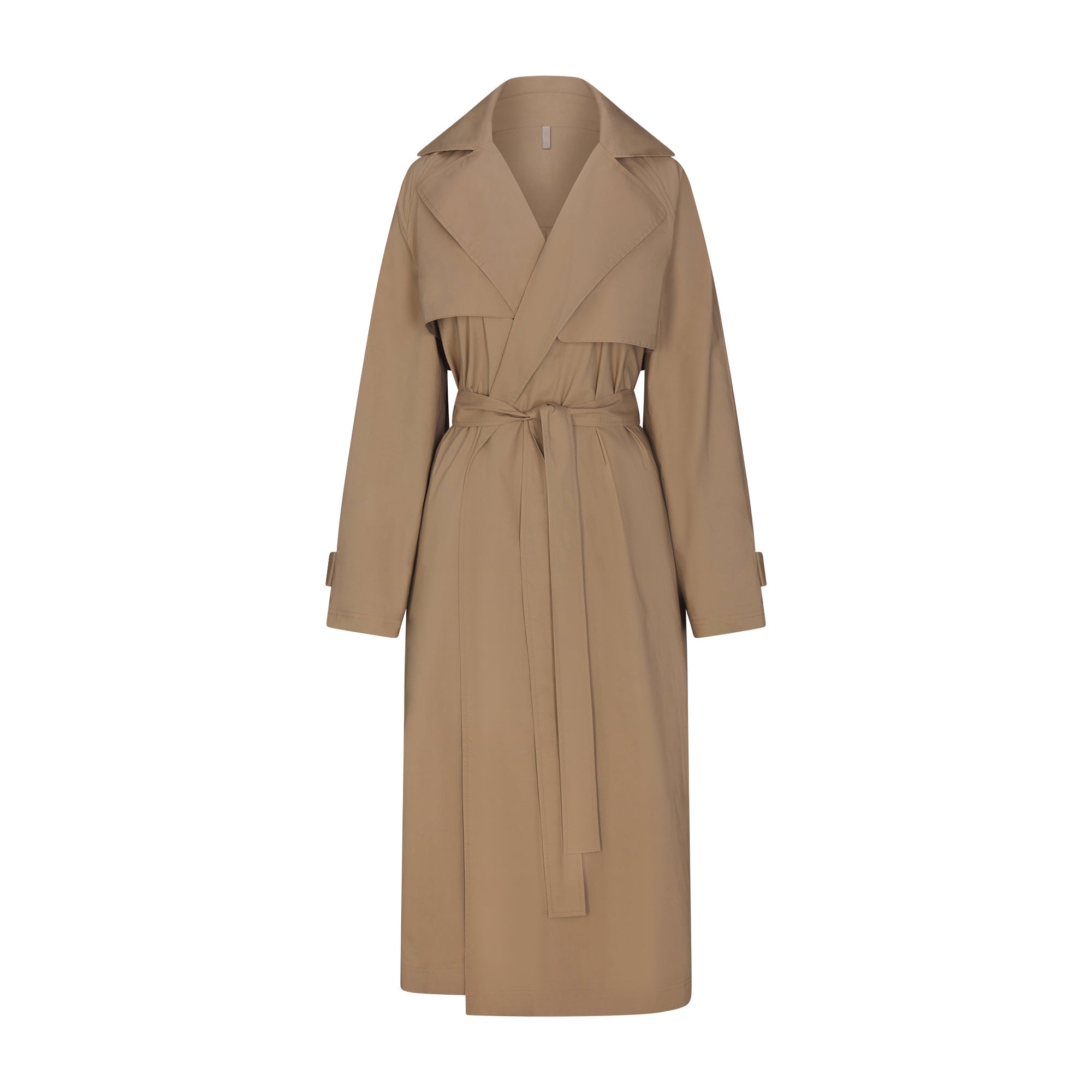 WOVEN COTTON OVERSIZED TRENCH COAT | DESERT FLAT ON A WHITE BACKGROUND | FLT