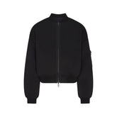 NEOPRENE OUTERWEAR REVERSIBLE BOMBER JACKET | OBSIDIAN FLAT ON A WHITE BACKGROUND | FLT