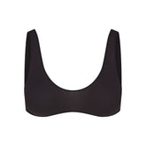 WOOL RIB BRALETTE | OBSIDIAN FLAT ON A WHITE BACKGROUND | FLT