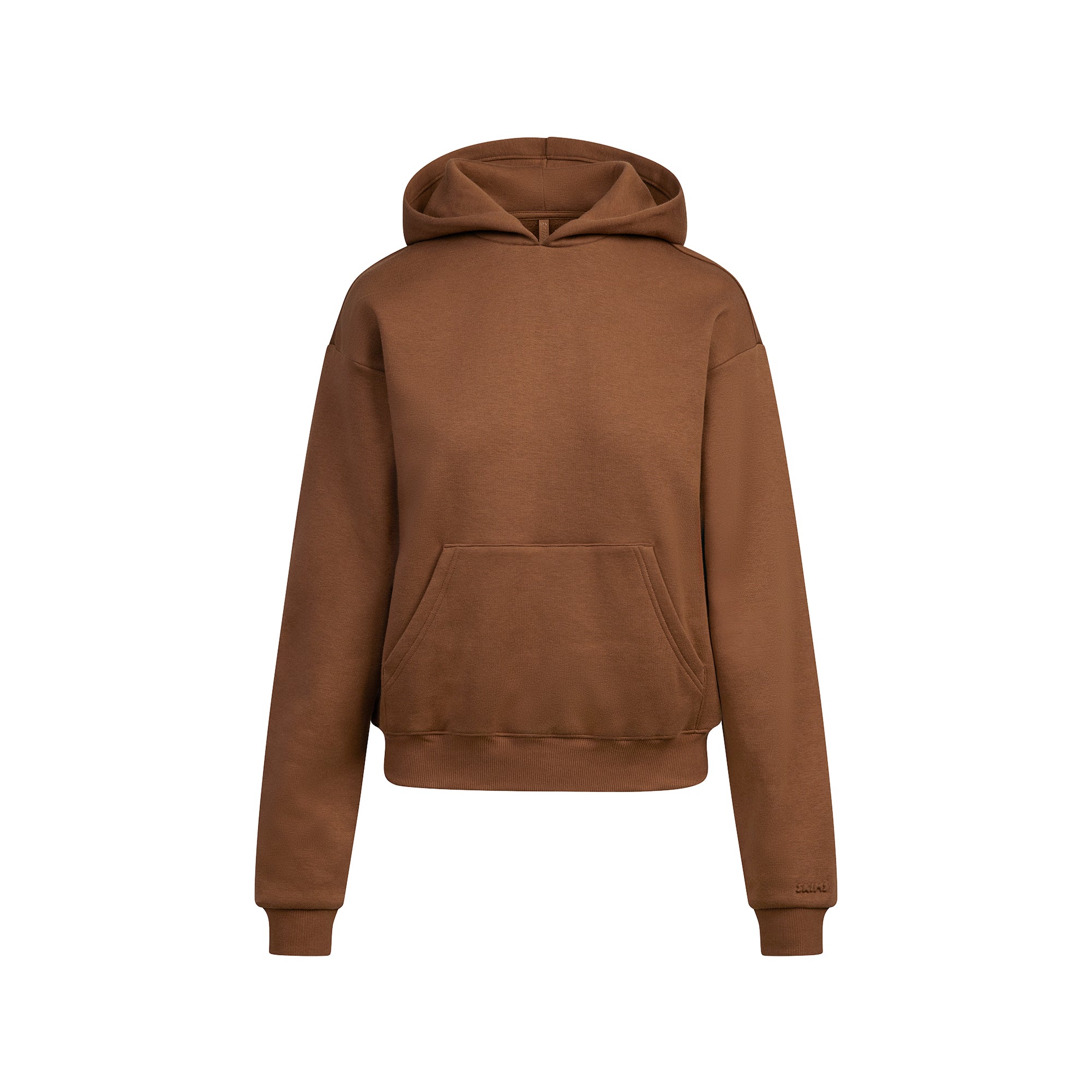 COTTON FLEECE CLASSIC HOODIE | BISON FLAT ON A WHITE BACKGROUND | FLT