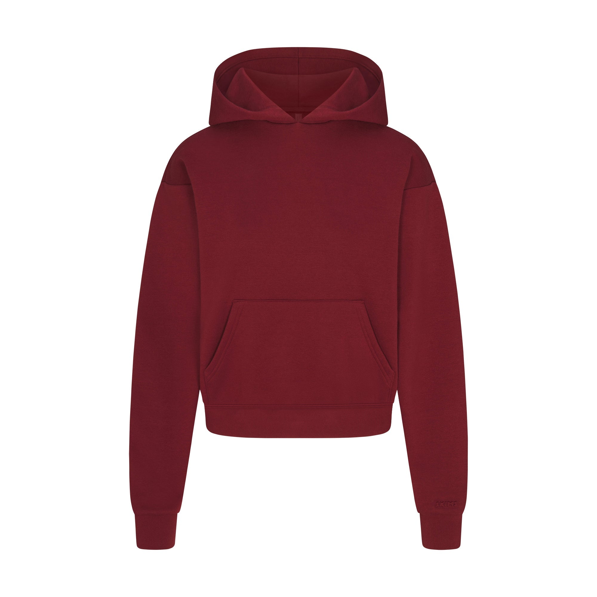 COTTON FLEECE CLASSIC HOODIE | MERLOT FLAT ON A WHITE BACKGROUND | FLT