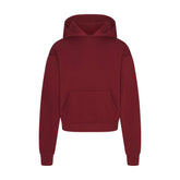 COTTON FLEECE CLASSIC HOODIE | MERLOT FLAT ON A WHITE BACKGROUND | FLT