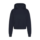 COTTON FLEECE CLASSIC HOODIE | NAVY & LAYS FLAT ON A WHITE BACKGROUND | FLT