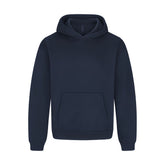 FLEECE LOUNGE MENS RELAXED HOODIE | NAVYFLAT ON A WHITE BACKGROUND | FLT