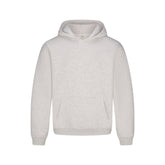 FLEECE LOUNGE MENS RELAXED HOODIE | LIGHT HEATHER GREY FLAT ON A WHITE BACKGROUND | FLT