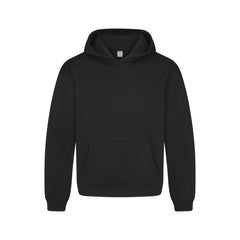 FLEECE LOUNGE MENS RELAXED HOODIE | WASHED ONYX FLAT ON A WHITE BACKGROUND | FLT