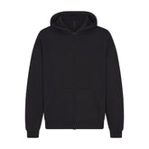 FLEECE LOUNGE MENS RELAXED ZIP UP HOODIE | WASHED ONYX (MENS SHORTS) FLAT ON A WHITE BACKGROUND | FLT