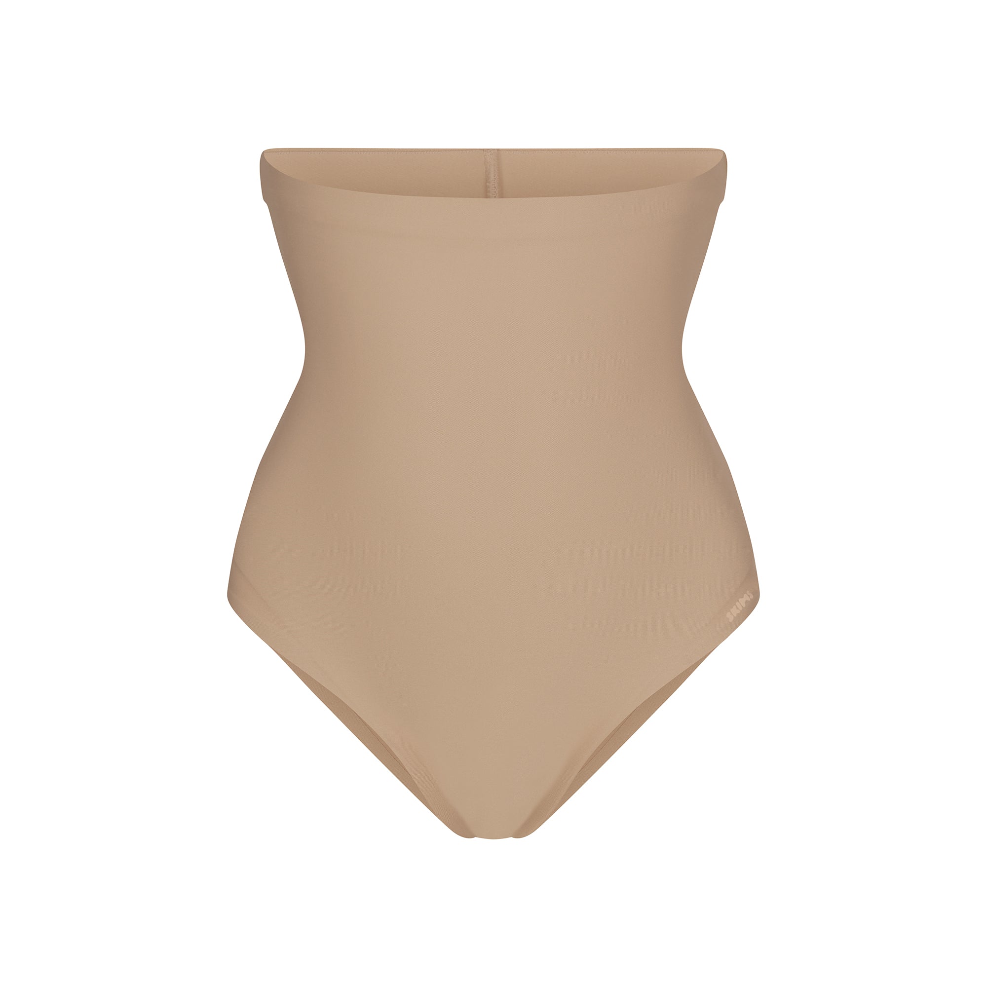 SKIMS BODY CORE SCULPT HIGH-WAISTED BRIEF | CLAY FLAT ON A WHITE BACKGROUND | FLT | FLT