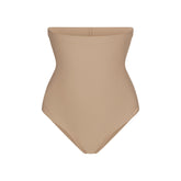 SKIMS BODY CORE SCULPT HIGH-WAISTED BRIEF | CLAY FLAT ON A WHITE BACKGROUND | FLT | FLT