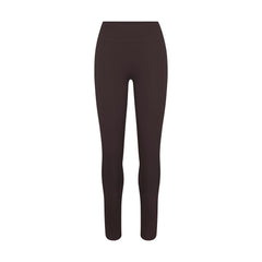 NikeSKIMS MATTE KNEE GRIP 26" LEGGING | DARK SEPIA FLAT ON A WHITE BACKGROUND | FLT