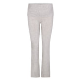 COTTON JERSEY MATERNITY FOLDOVER PANT | LIGHT HEATHER GREY FLAT ON A WHITE BACKGROUND | FLT