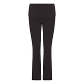 COTTON JERSEY MATERNITY FOLDOVER PANT | SOOT FLAT ON A WHITE BACKGROUND | FLT
