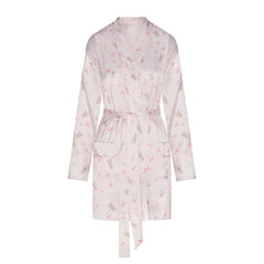WOVEN SHINE ROBE | BARELY PINK SNACK BAG FLAT ON A WHITE BACKGROUND | FLT