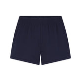 COTTON JERSEY LOOSE SHORT | NAVY FLAT ON A WHITE BACKGROUND | FLT