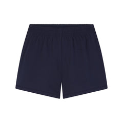 COTTON JERSEY LOOSE SHORT | NAVY FLAT ON A WHITE BACKGROUND | FLT