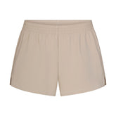 COTTON JERSEY LOOSE SHORT | STONE FLAT ON A WHITE BACKGROUND | FLT