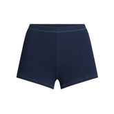 COTTON RIB LOOSE SHORT | NAVY FLAT ON A WHITE BACKGROUND | FLT