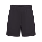 NikeSKIMS AIRY RELAXED SHORT | NSKM OBSIDIAN LAYS FLAT ON A WHITE BACKGROUND | FLT