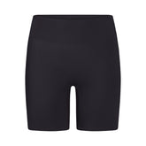 NikeSKIMS SHINE BONDED WAIST 5" BIKER SHORT | OBSIDIAN FLAT ON A WHITE BACKGROUND | FLT