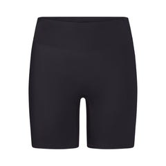 NikeSKIMS SHINE BONDED WAIST 5" BIKER SHORT | OBSIDIAN FLAT ON A WHITE BACKGROUND | FLT