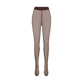 HOSIERY SHEER TIGHTS | ESPRESSO FLAT ON A WHITE BACKGROUND | FLT