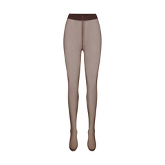 HOSIERY SHEER TIGHTS | ESPRESSO FLAT ON A WHITE BACKGROUND | FLT