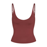 SMOOTH LAYERS SCOOP NECK CAMI | HENNA LAYS FLAT ON A WHITE BACKGROUND | FLT