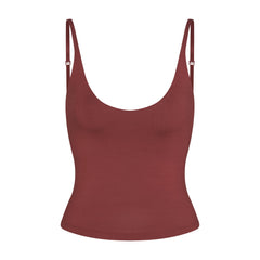 SMOOTH LAYERS SCOOP NECK CAMI | HENNA LAYS FLAT ON A WHITE BACKGROUND | FLT
