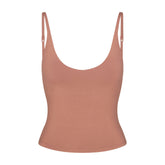 SMOOTH LAYERS SCOOP NECK CAMI | NUTMEG FLAT ON A WHITE BACKGROUND | FLT