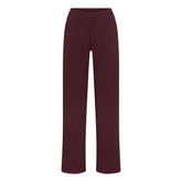 COTTON JERSEY STRAIGHT LEG PANT | CURRANT & LAYS FLAT ON A WHITE BACKGROUND | FLT