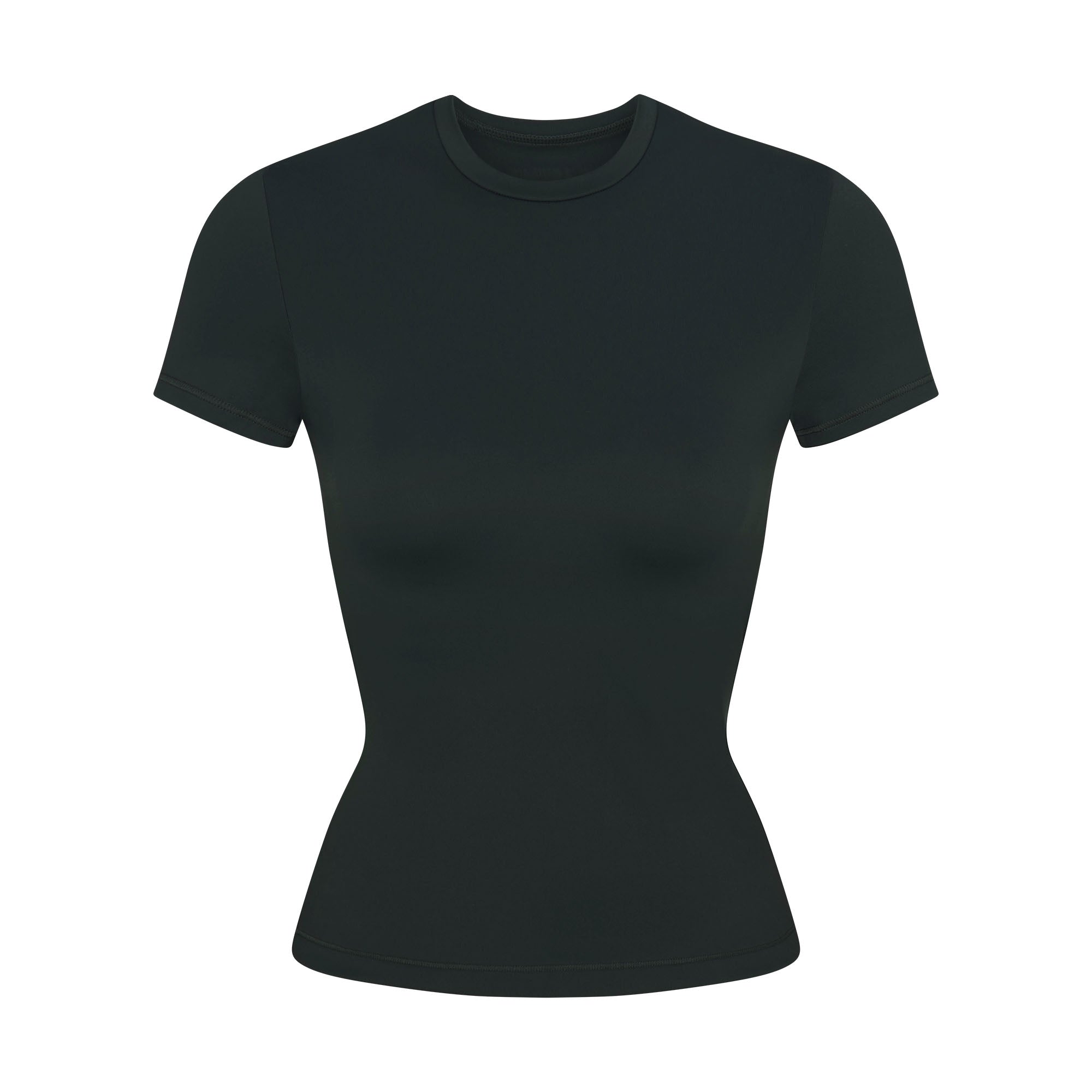 NikeSKIMS MATTE PADDED BABY TEE | DARK TEAL FLAT ON A WHITE BACKGROUND | FLT