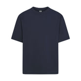 HEAVYWEIGHT COTTON MENS RELAXED T-SHIRT | BLUE BLACK FLAT ON A WHITE BACKGROUND | FLT