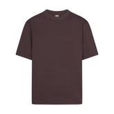 HEAVYWEIGHT COTTON MENS RELAXED T-SHIRT | RAISIN FLAT ON A WHITE BACKGROUND | FLT