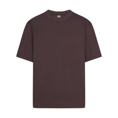 HEAVYWEIGHT COTTON MENS RELAXED T-SHIRT | RAISIN FLAT ON A WHITE BACKGROUND | FLT