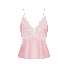 SILK LACE CAMI | PEONY TONAL FLAT ON A WHITE BACKGROUND | FLT