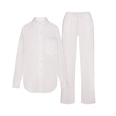 ORGANIC COTTON SLEEP LONG SLEEVE SET | SNOW FLAT ON A WHITE BACKGROUND | FLT