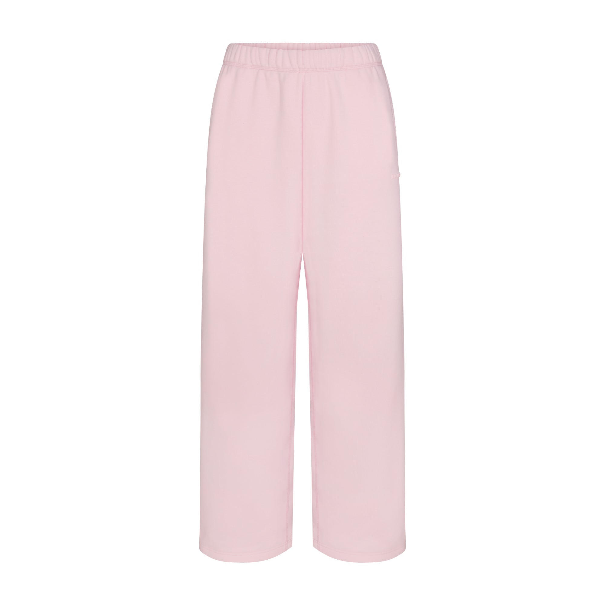 COTTON FLEECE OVERSIZED STRAIGHT LEG PANT | CHERRY BLOSSOM & LAYS FLAT ON A WHITE BACKGROUND | FLT