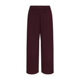 COTTON FLEECE CLASSIC STRAIGHT LEG PANT | CURRANT FLAT ON A WHITE BACKGROUND | FLT