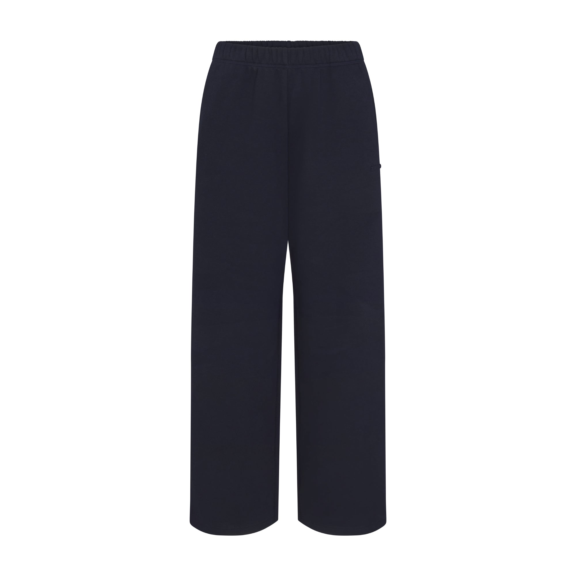 COTTON FLEECE CLASSIC STRAIGHT LEG PANT | NAVY & LAYS FLAT ON A WHITE BACKGROUND | FLT