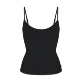 SKIMS SLEEP CAMI | ONYX FLAT ON A WHITE BACKGROUND | FLT