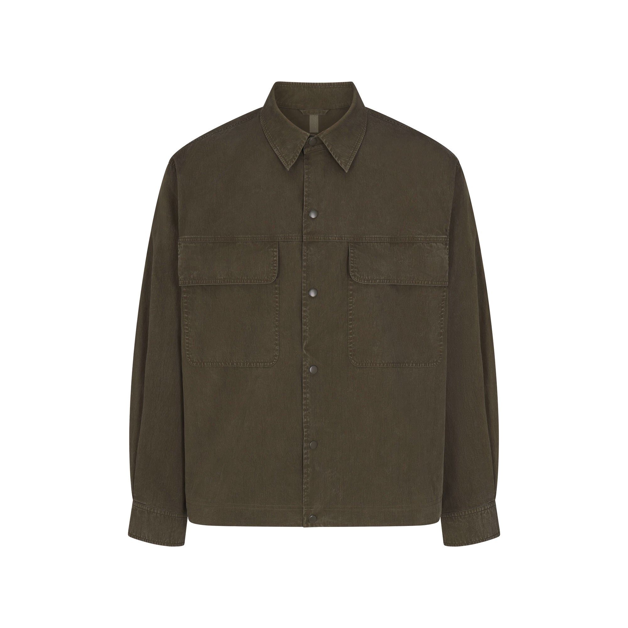 WOVEN MENS RELAXED SHIRT | JUNGLE & LAYS FLAT ON A WHITE BACKGROUND | FLT