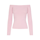 SMOOTH LAYERS OFF THE SHOULDER TOP | PEONY FLAT ON A WHITE BACKGROUND | FLT