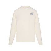 SKIMS FOR TEAM USA WORN IN JERSEY OLYMPIC LONG SLEEVE T-SHIRT | ECRUFLAT ON A WHITE BACKGROUND | FLT